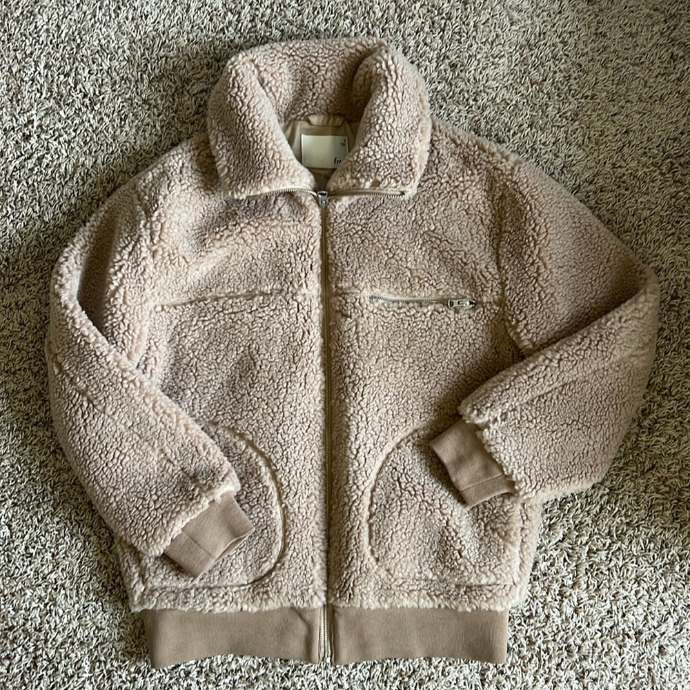 Wilfred Free from Aritzia Teddy Bear Bomber